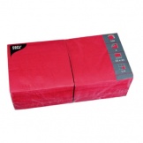 Serviette 33x33cm rot 3-lagig 1/4Falz, 250St/Pg